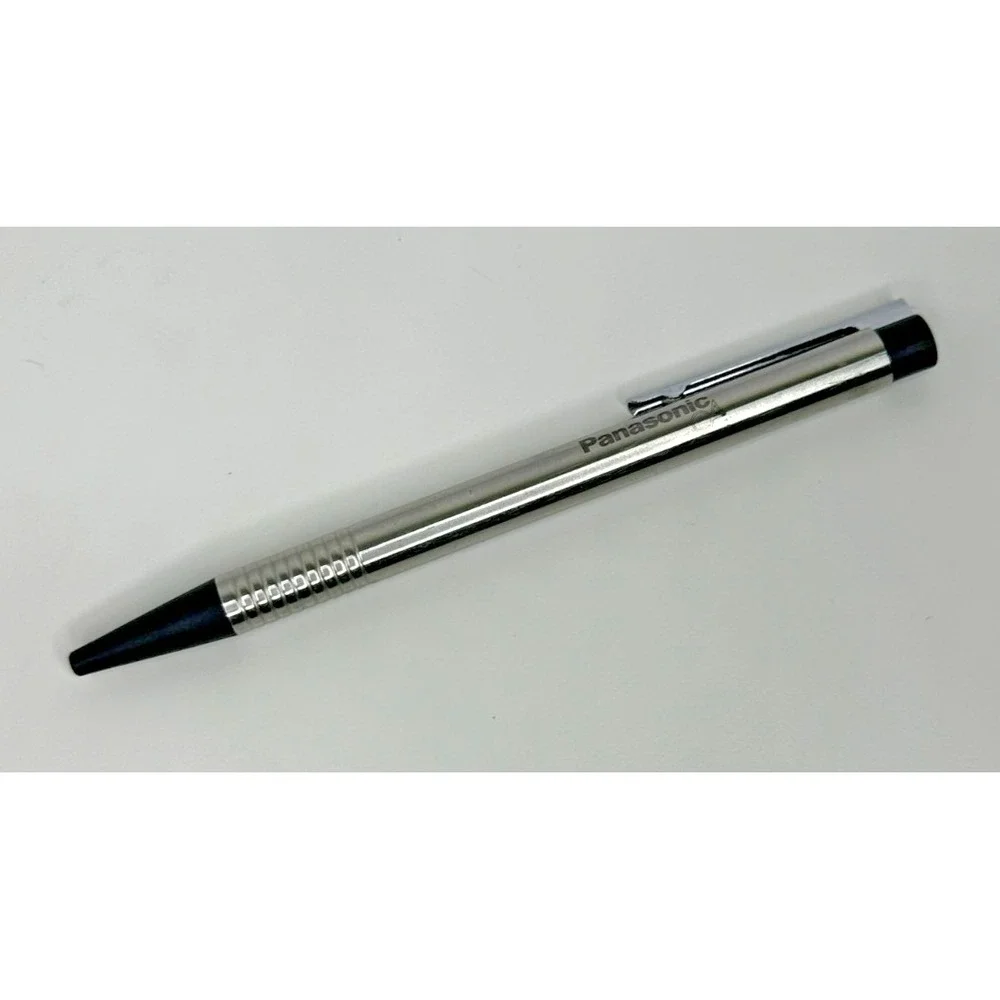 Lamy Pen Ball Point Blue Ink Silver Tone Black Panasonic Logo
